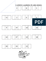 Ficha de Anterior y Posterior para Primero de Primaria