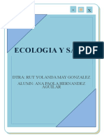 Ecologia Y Salud: Dtra: Rut Yolanda May Gonzalez Alumn: Ana Paola Hernandez Aguilar