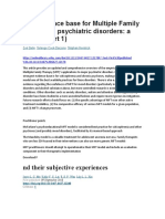 The Evidence Base For Multiple Family Therapy in Psychiatric Disorders