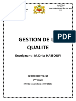 Cours Gestion de La Qualité S6