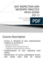 Meat Inspection and Necropsy Practice PATH-02904 3 (2-1) : Prof. Dr. Muhammad Yasin Tipu Department of Pathology Uvas