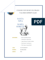 Santa Niña María Goretti: Colegio Don Bosco El Prado Valores Espirituales