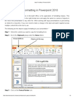 Apply Formatting in Powerpoint 2010