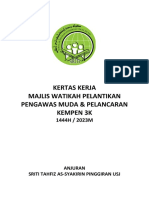 Kertas Kerja Majlis Watikah Pelantikan Pengawas Muda & Pelancaran Kempen 3K