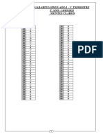 Gabarito Simulado I - 1° Trimestre 3º ANO - 10/03/2023 Montes Claros