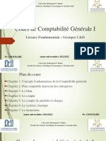 Cours de Comptabilité Générale I: Licence Fondamentale: Groupes C&D