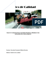 Costos de Calidad: Caso de La Empresa Ford y Las Llantas Firestone, Utilizadas en Las Camionetas de La Marca Explorer