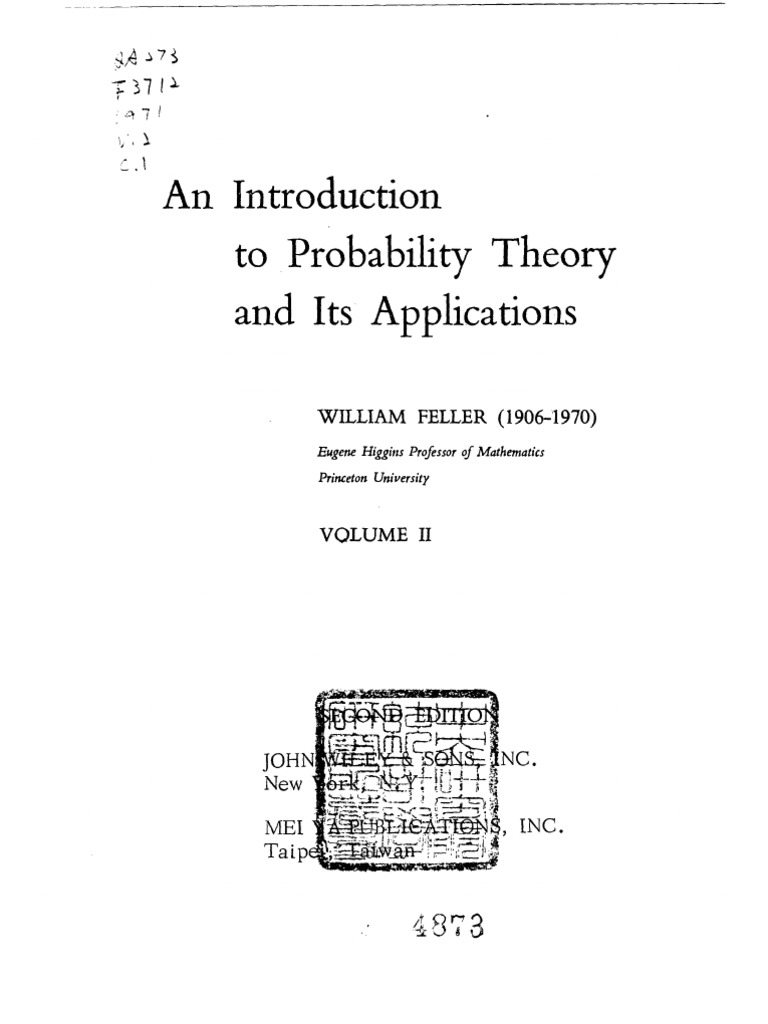An Introduction To Probability Theory and Its Applications. Vol. 2
