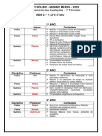 Acompanhamento Das Avaliações - 1º Trimestre: Colégio Sólido - Ensino Médio - 2023