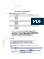 Vocabulary and Grammar: Conditional Sentence Type 3