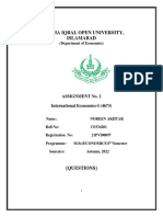 International Economics-1 (4673) ASSIGNMENT (2) Noreen Akhtar..21PVI00897