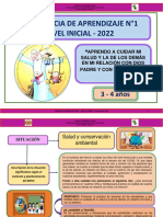 Experiencia de Aprendizaje N°1 Nivel Inicial - 2022