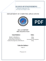 18MCA4PCAD INTERPOLATION SEARCH ALGORITHM