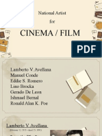 National Artist For Cinema/film, Theater