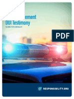 Law Enforcement DUI Testimony: Silver Tips Checklist