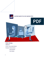 Instrumentos de medición: pie de metro, micrómetro y regla graduada