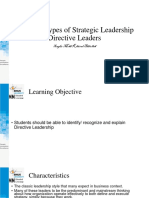 Strategic Leadership: The Four Types of Directive Leaders