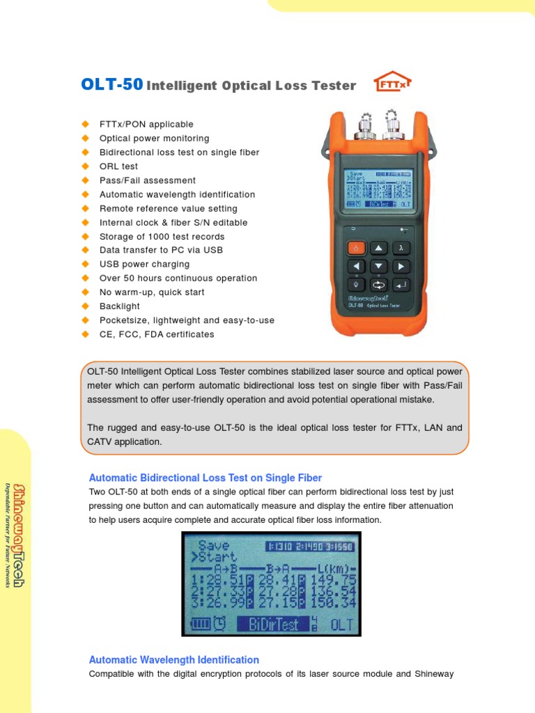 OLT-50-EN | Optical Fiber | Fiber To The X