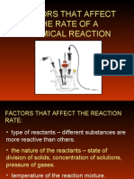 Factors Affecting Reaction Rates