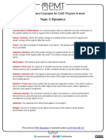 Definitions - Topic 3 Dynamics - CAIE Physics A-Level