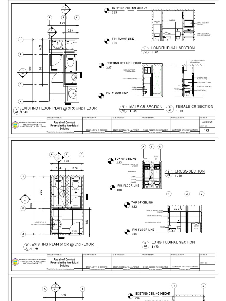 PLAN of EXISTING MUN CR | PDF | Building Materials | Civil Engineering