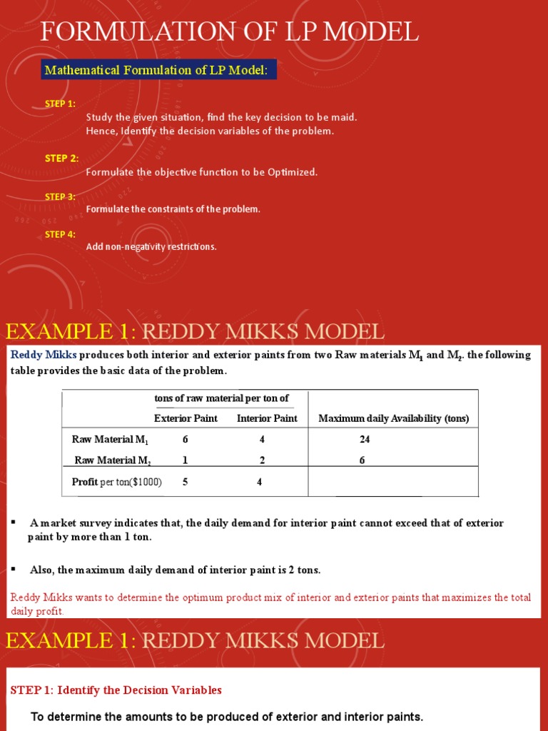 Linear Programming for Paint Production | PDF | Mathematical ...