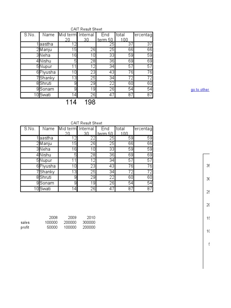 CAIT Result Sheet: Go To Other File | PDF