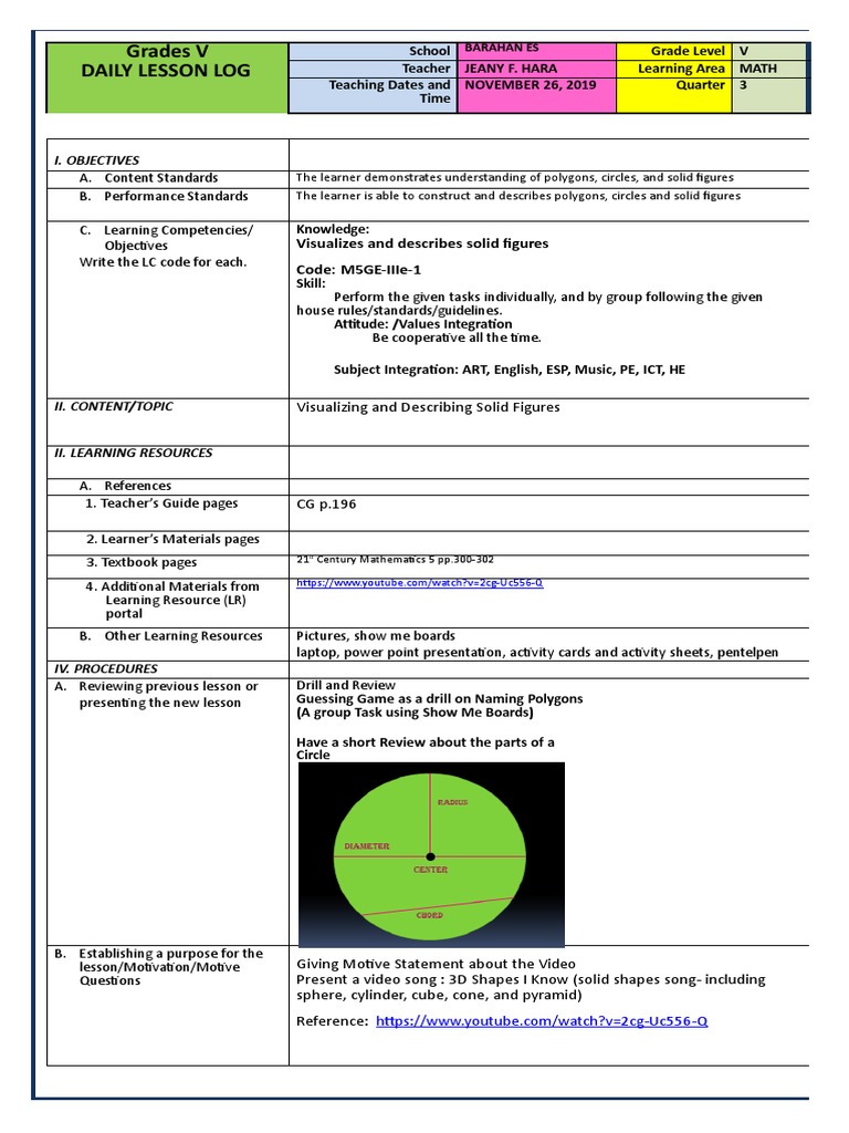 Cot Math 5 PDF Learning Vertex (Geometry)