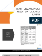 Perhitungan Angka Kredit Untuk Karya Ilmiah: Mooc Sinau Bareng