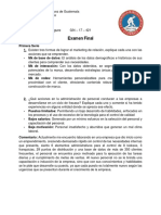 Marketing de Servicios - Examen Final - Sofía Ruano 024-17-421