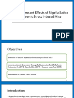 The Anti-Depressant Effects of Nigella Sativa Oil On Chronic Stress Induced Mice