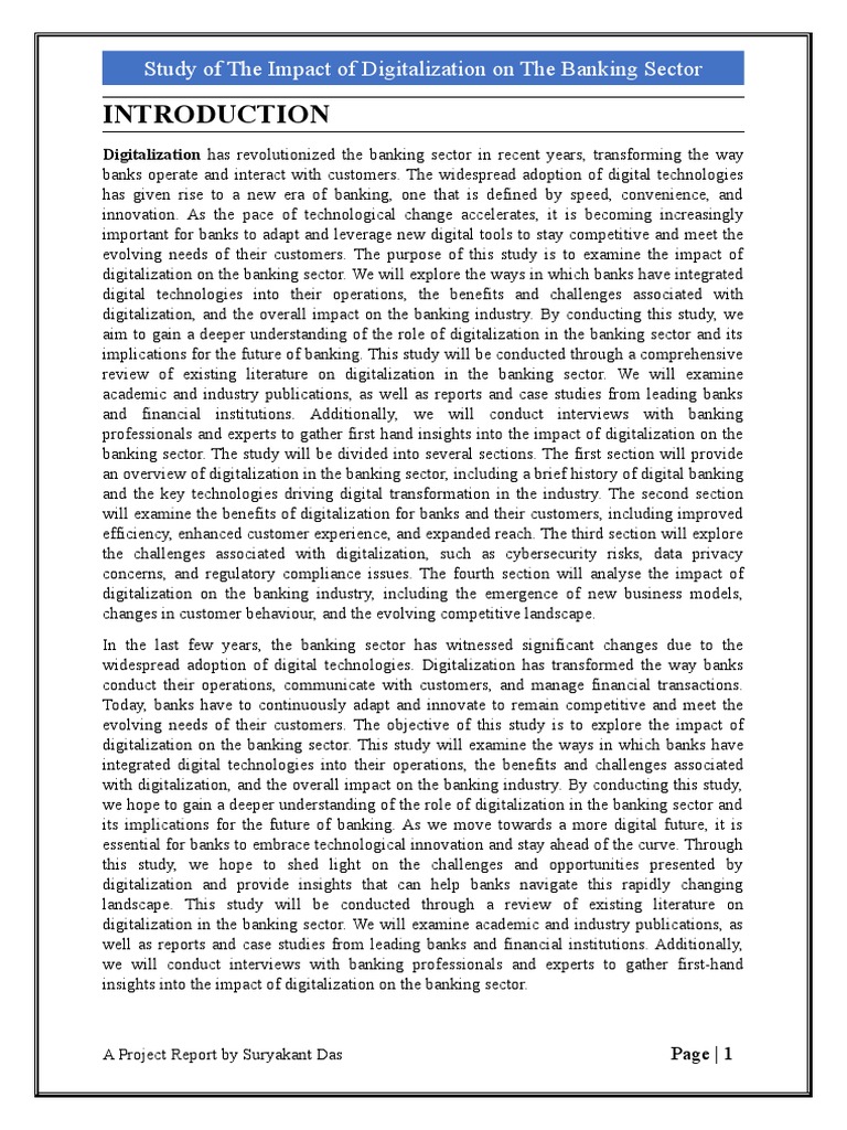 Impact of Digitalization on Banking | PDF | Private Sector | Economies