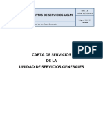 Carta de Servicios de La Unidad de Servicios Generales