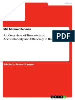 An Overview of Bureaucratic Accountability and Efficiency in Bangladesh