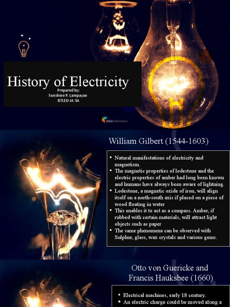 History and Timeline of Electricity PDF Electric Charge Electricity