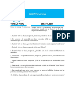 ESCATOLOGÍA-Preguntas cuestionario final