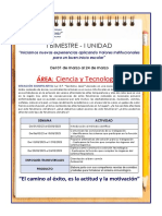 CONTENIDOS TEMÁTICOS - 4to PRIMARIA - I UNIDAD