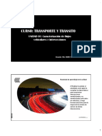 Curso: Transporte Y Transito: UNIDAD 01: Caracterización de Flujos Vehiculares e Intersecciones