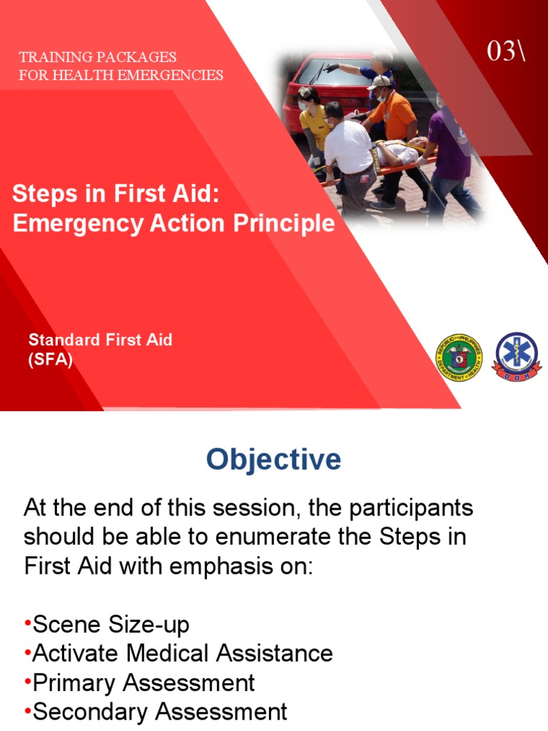 Steps in First Aid Emergency Action Principle Training Packages For