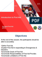 Introduction To First Aid: Training Packages For Health Emergencies