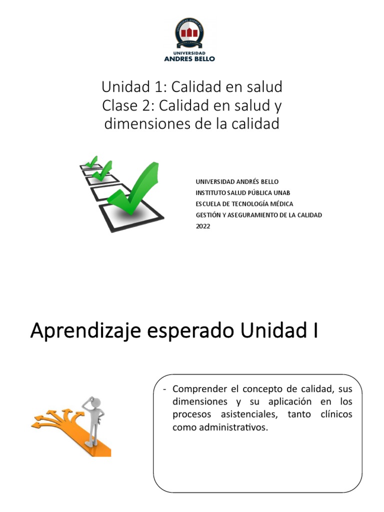 Dimensiones de la Calidad en Salud | PDF | Calidad (comercial ...