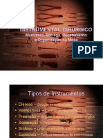 Instrumental Cirúrgico: Manuseio, Entrega, Recebimento e Organização Na Mesa