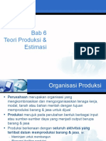 Bab 6 Teori Produksi & Estimasi