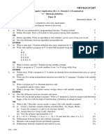 Bachelor of Computer Application (B.C.A.) Semester-I Examination "C" Programming Paper-II