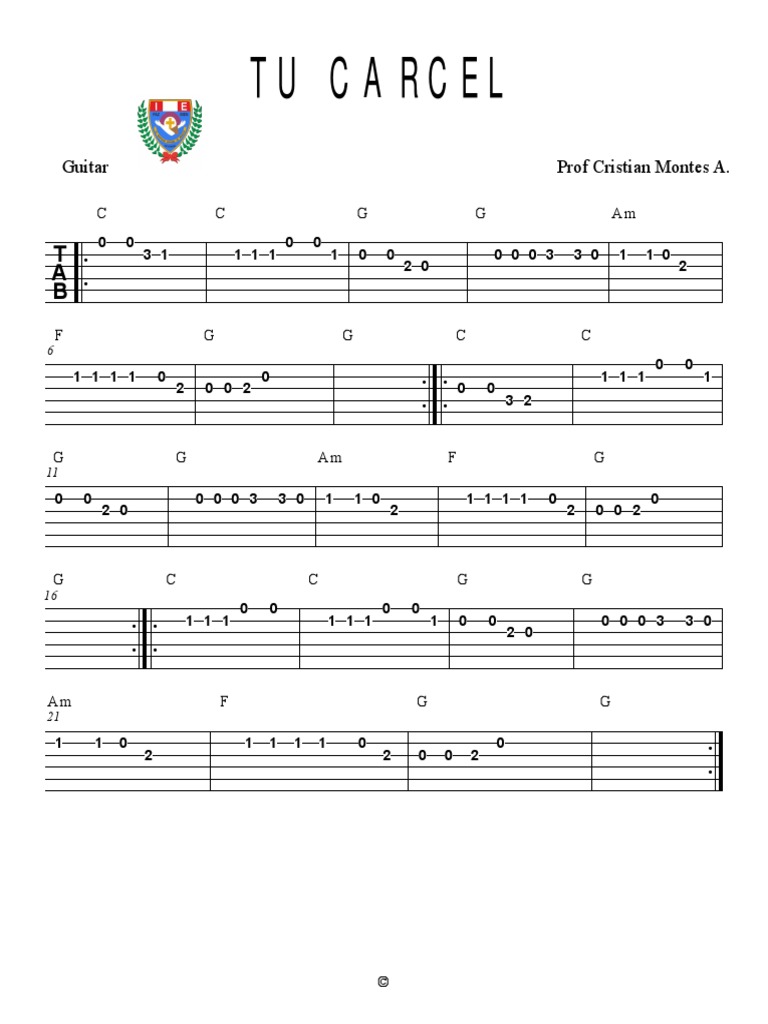 TU CARCEL GUITARRA Guitar PDF