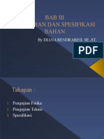 BAB IV Pengujian Dan Spesifikasi Bahan