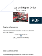 Sequences and Higher Order Functions