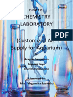 Chemistry Laboratory (Customized Air-Supply For Aquarium) : CHEM 111L