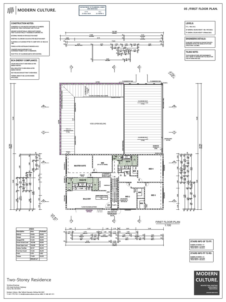 Two-Storey Residence Working Drawings | PDF | Buildings And Structures ...