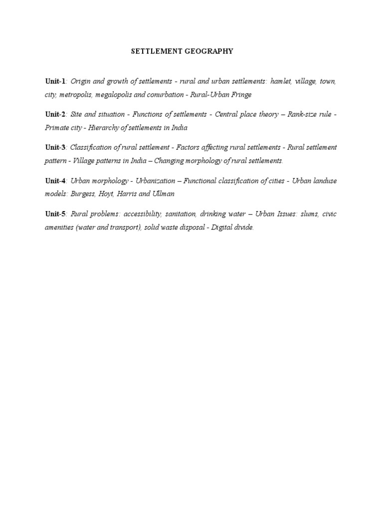 Understanding Rural Settlement Patterns | PDF | Village | Civilization